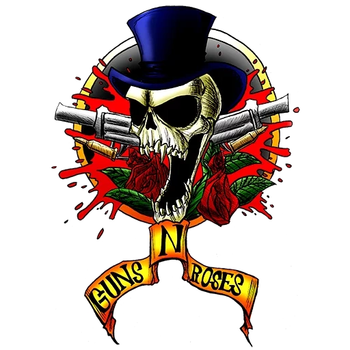 godille, fusils n roses, logo guns n roses, logo guns n roses, emblème des armes à feu n roses