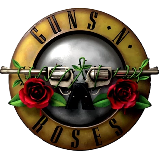 guns n roses, gun n rose logo, gun n rosarotes logo, gun n rose red double barrel, gun n rose band logo