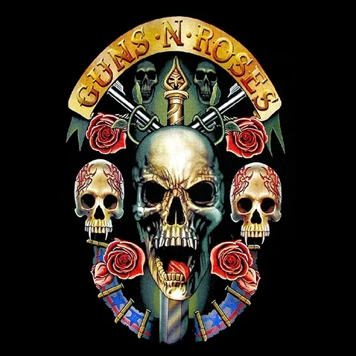 guns n roses, gun n rose tengkorak, gun n rose jersey, guns and roses band, longsliff gun dan rose