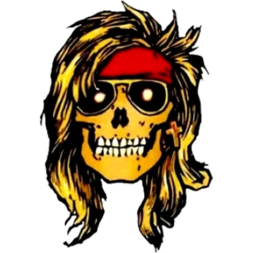 godille, fusils n roses, guns n roses hudie, guns n rose le crâne, logo guns n roses