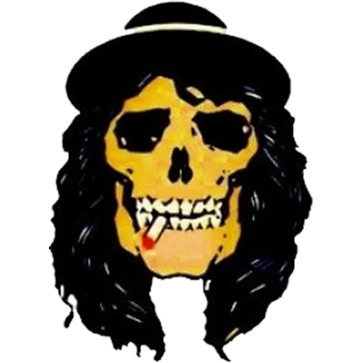 godille, fusils n roses, guns n rose le crâne, fan art guns n roses, guns n roses slash skeleton