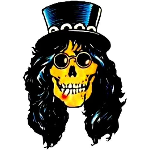 der schrägstrich, der schädel, cavella, guns n roses, gun n rose skull