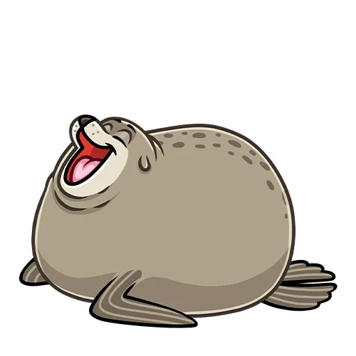 seal walrus, seal cartoon, lazy seal, thickened lazy seal, talking hoover seal