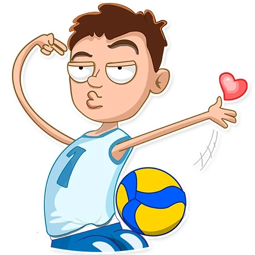 play volleyball, stickers, telegram stickers, volleyball player, volleyball