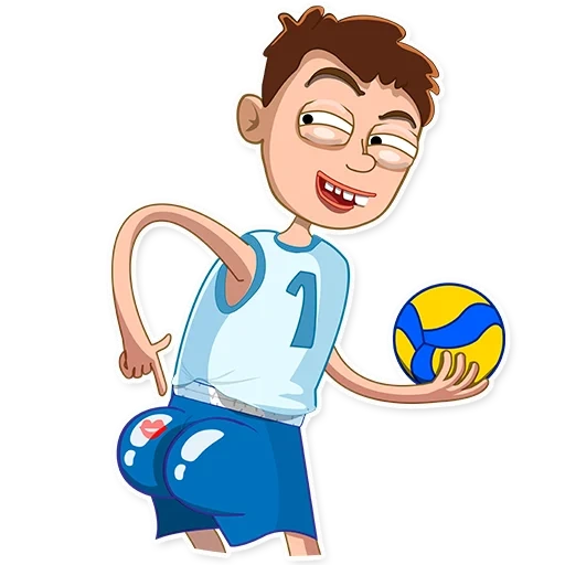 múltiplos jogadores de vôlei, menino, adesivos, adesivos de telegrama, george emoji