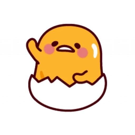 lovely, simple, gudetama, buzzing, yolk of buzza