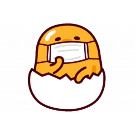 lovely, gudetama, buzzing, egg of hudetama, yolk of buzza