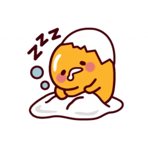 gudetama, gudatama, berdengung, sanrio yang berdengung, yolk dari buzza