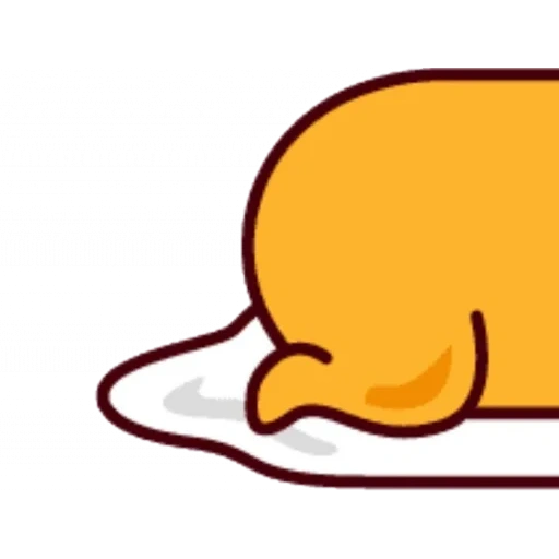 gato, gudetama, zumbido, huevo perezoso, yema japonesa de hudetama