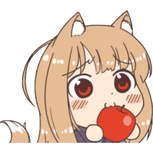 chibi, anime some, anime kitsuki, anime characters, wolf of spices