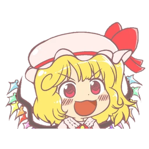 кавай аниме, touhou project, flandre scarlet, gyate gyate ohayou аниме, gyate gyate touhou collection