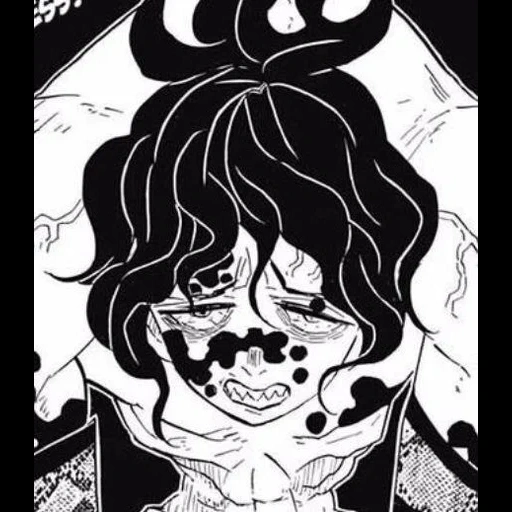 gyutaro kimetsu no yaiba, gutaro en rasant dreming, manga blade cutting demons, gütaro blade disséquant les démons, guutaro enroulant des démons draidés