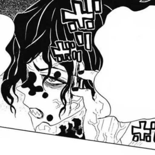 quadrinhos, animação de quadrinhos, gyutaro kimetsu no yaiba, borda de corte jiutaro, a lâmina de gyutaro dissecou o diabo