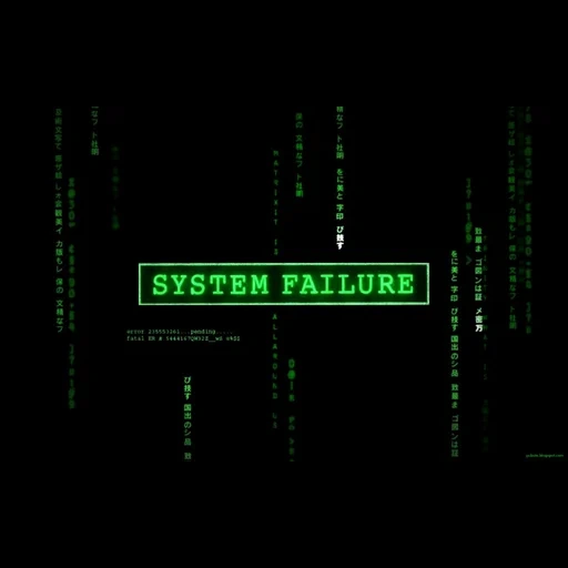fond d'écran hack, system failure, system failure lost, matrice de défaillance du système, avatar de défaillance du système
