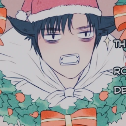 anime tahun baru, karakter anime, anime christmas, norages natal, tahun baru levy ackerman