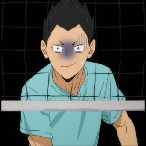 haïkyuu, personnages d'anime, personnages d'anime, ivizumi hadjima athlète trainer, volleyball hadzhime ivizumi captures d'écran