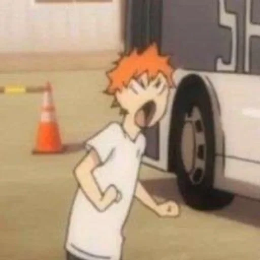 meme anime, hinata shoyo, hinata shoyo, l'anime è divertente, meme di pallavolo anime