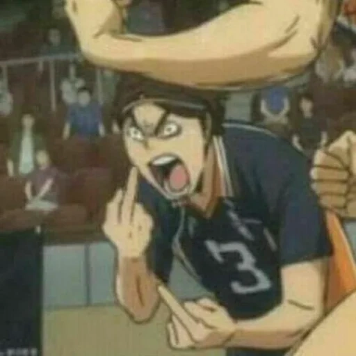 anime, slave anime, anime meme, anime lustig, volleyball anime