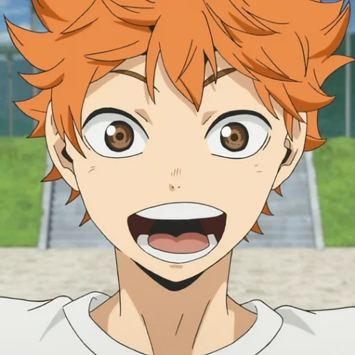 haikyuu, imagen, hinata shoyo, mirada hinata shoyo, anime de voleibol hinata