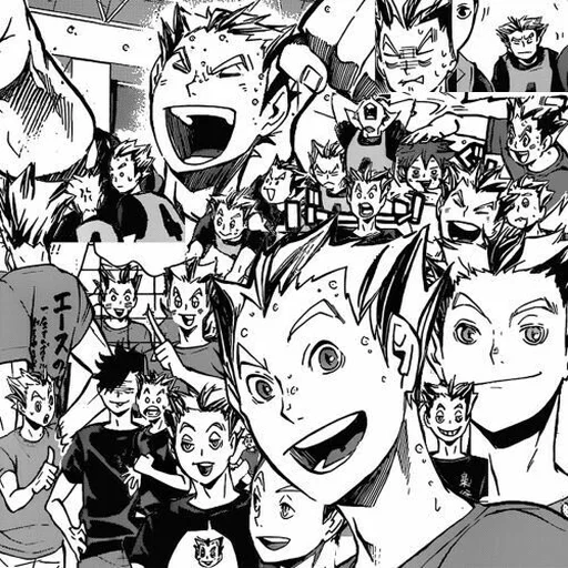 voleibol cómico, manga de piedra bokuto, caricatura de bokuto taro, colocación de cómic de bokuto, voleibol de animación cómica