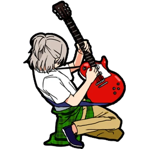 foto, guitarra tian, garota com um violão, bek yosiyuki tyra