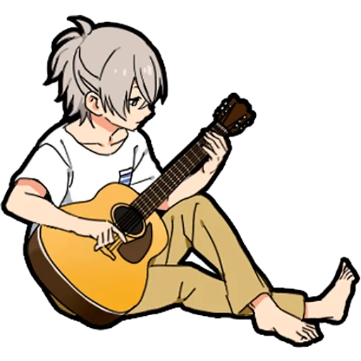 picture, anime art, anime guys, anime guitar, anime characters