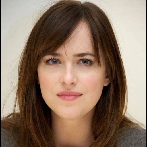 thick hair, dakota johnson, skin care routine, dakota johnson bang, dakota johnson without bangs