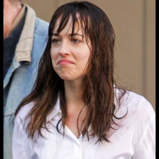 actresses, field of the film, dakota johnson, michelle ryan 2019, 50 shades of freedom to anastacia with a suit
