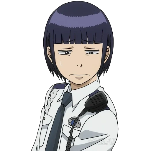 anime, andy anime, anime girl, hakozume koban, counterparted by a female policeman anime