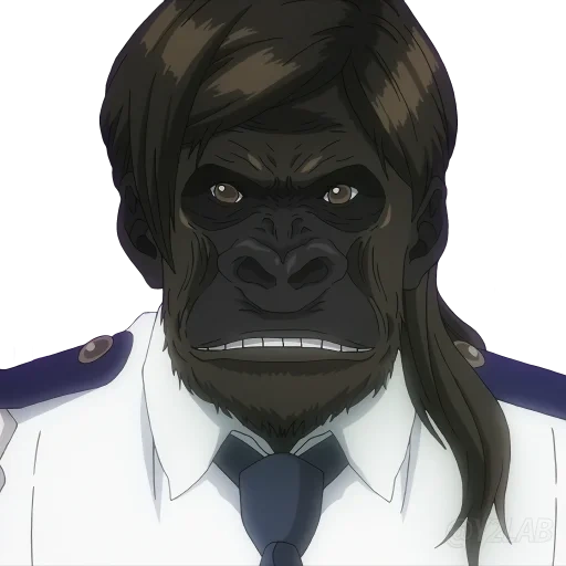 anime, humano, gorila, macaco de gorila, onepunchman murat empate