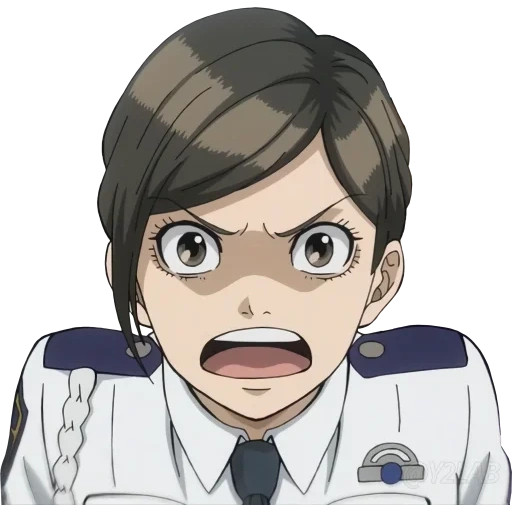 anime, hakozume koban, personajes de anime, contraparte por un anime de policía femenina