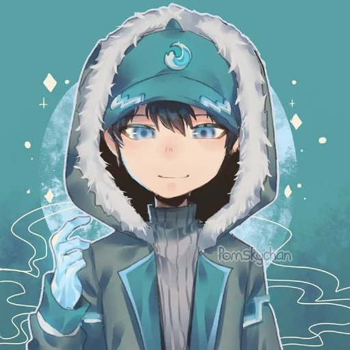 boboiboy, anime art, boboiboy ice, boboiboy movie 2, boboiboy ice anime