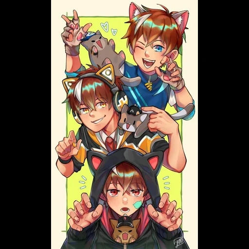 anime, boboiboy, karakter anime, seni rupa endo moto, ensemble stars ryuseitai