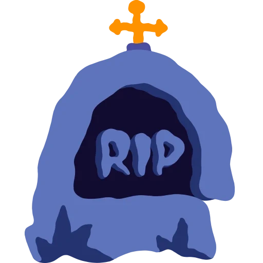 crachá rip, rip emblem, ícone grave fundo branco cinza