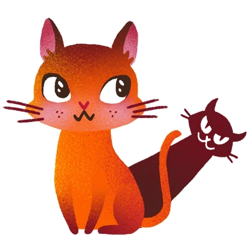 кот, вектор лиса, мультяшная кошка, иллюстрация кошка, рыжий кот персонаж