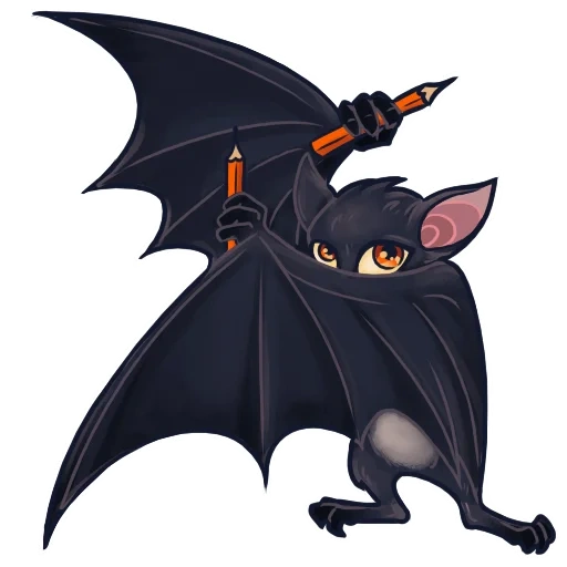 morcego maligno, desenho animado do mouse de morcego, bat de desenho animado, ilustração do mouse de morcego