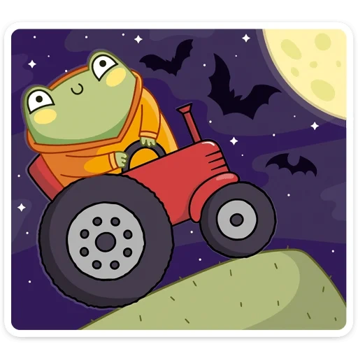 tramoggia, halloween, cartoni animati sulle auto per bambini