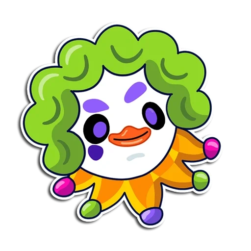 clown, lo stemma del clown, animato