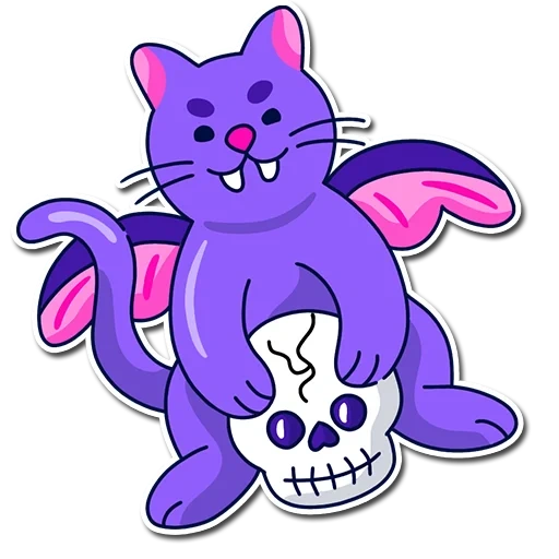 кошка, фамильяр, перпл кэт, кот фиолетовый
