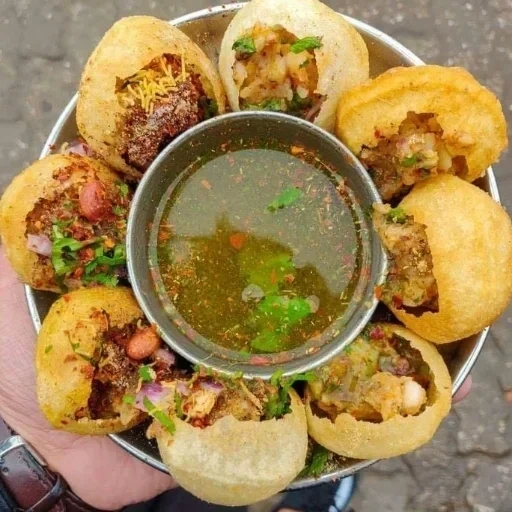 pani puri, индийская еда, индийские блюда, индийская кухня, индийская кухня тхали