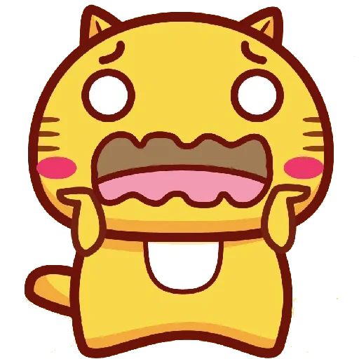 candaan, kucing emoji, emotikon anime, kucing korea yang tersenyum