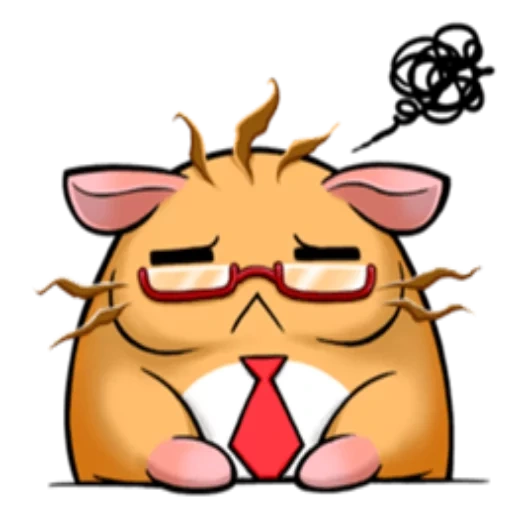 hamster, engraçado, chefe gato, símbolo de expressão de hamster
