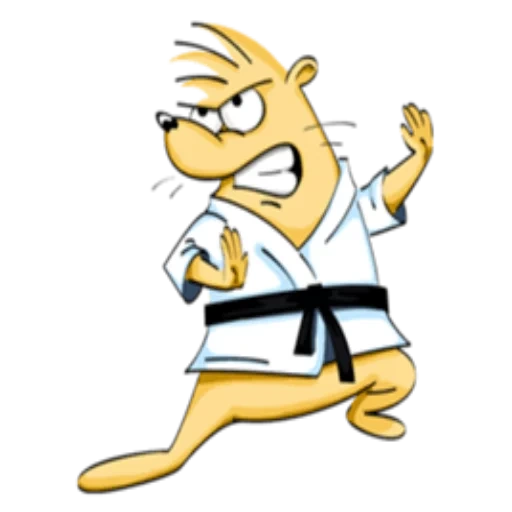 judo, scherzen, karatist zeichnung, karatist cartoon, cartoon judokas