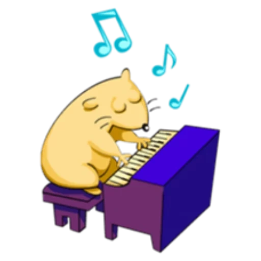 pianiste de chat, keyboard cat, le chat derrière le piano, le chat joue du piano, chat jouant du piano
