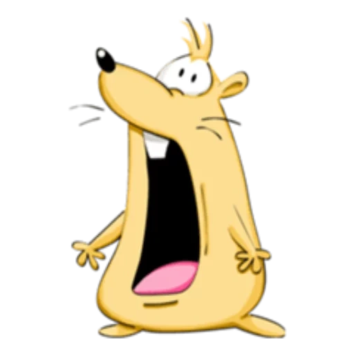 cão, engraçado, cartoon, cão amarelo, série de animação de galo de vaca