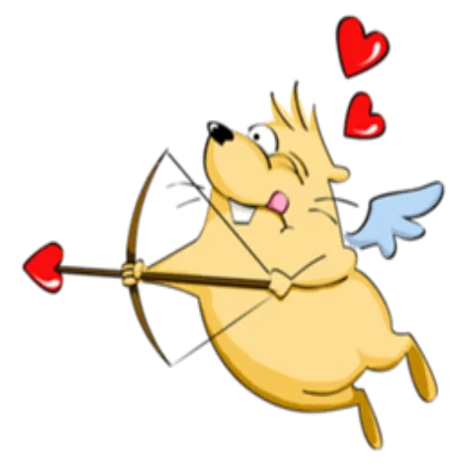 cupid kucing, cupid banteng, cupid hamster, cupid babi, selamat hari valentine menyenangkan