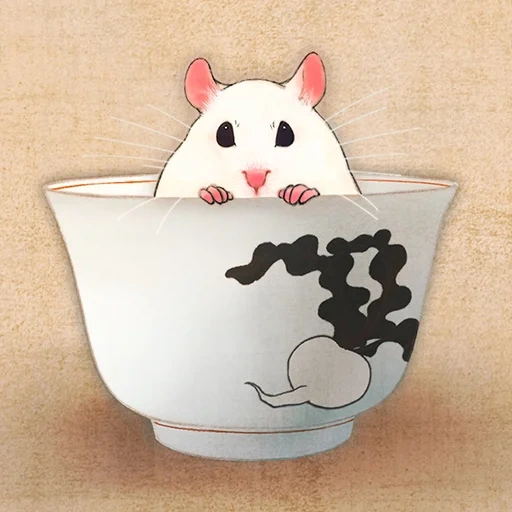 thermos cup, lovely cup, hamster cup, lovely hamster, ceramic cup