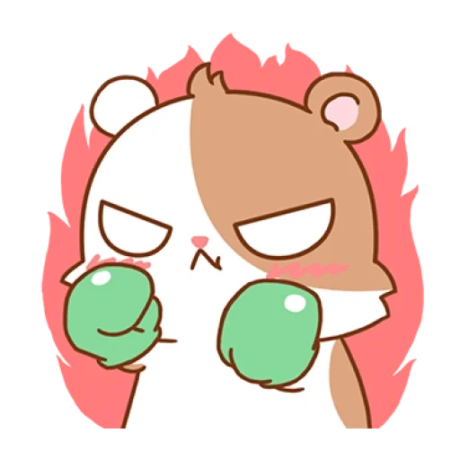 anime, yang indah, tidak puas, paket emoji anime, beruang moka susu