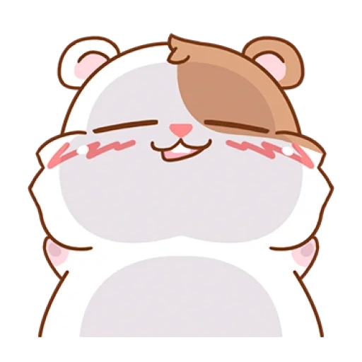 gatto, adorabile, criceto poco profondo, simpatica faccina sorridente giapponese, criceto schizzo polmone