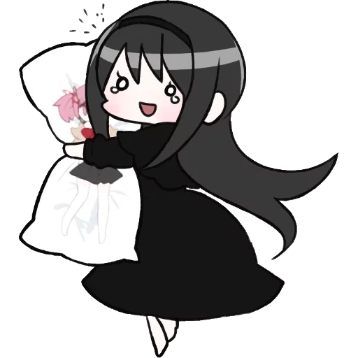 chibi, homura, chibi khomura, homura akemi, akemi khomura chibi